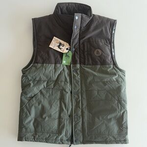 Hippy Tree Hunter Series Burro Vest. Army Green & Brown. Size Medium. NWT